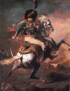 Theodore Gericault An Officer of the Imperial Horse Guards Charging